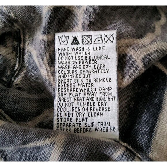 Boden Sz 12R 100% Wool Long Sleeve Lightweight Sweater Dress Geometric Floral - Picture 10 of 10